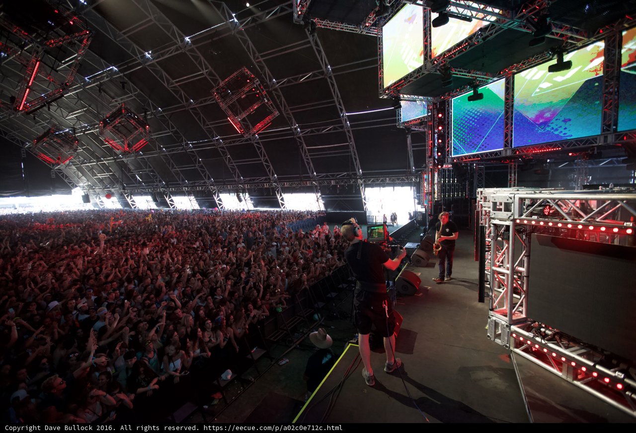 Energetic Crowd at Coachella Concert