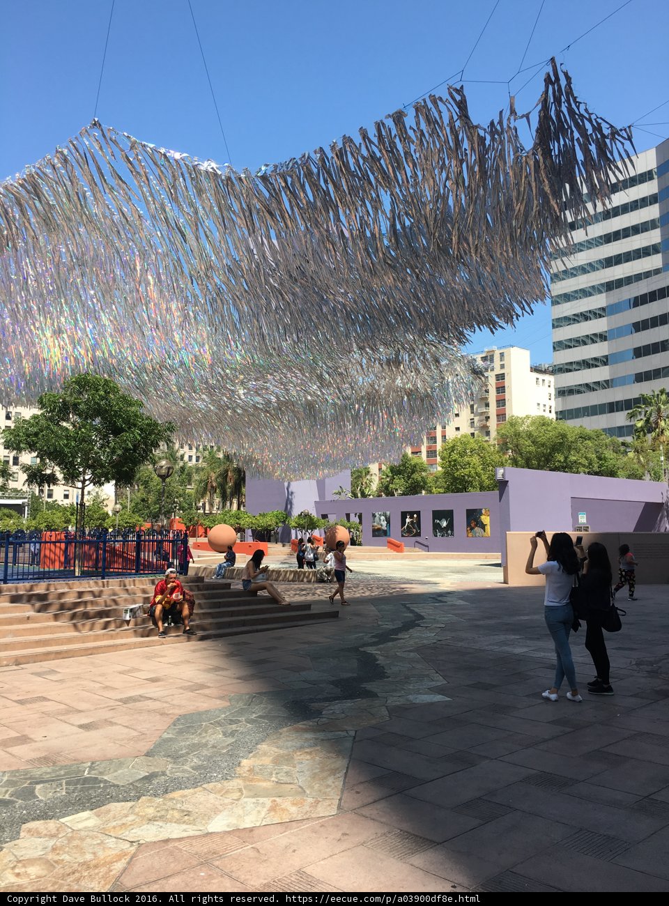Hanging Sculpture in the City Sky