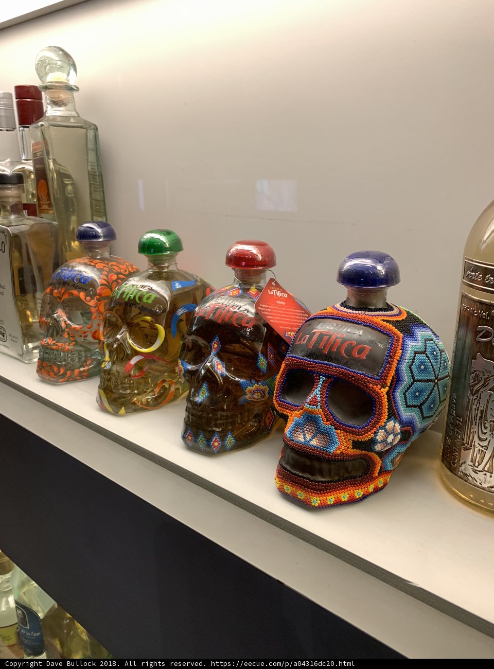 Colorful Skulls on a Shelf