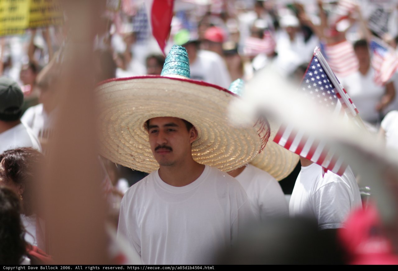 Mexican Hat and American Flag