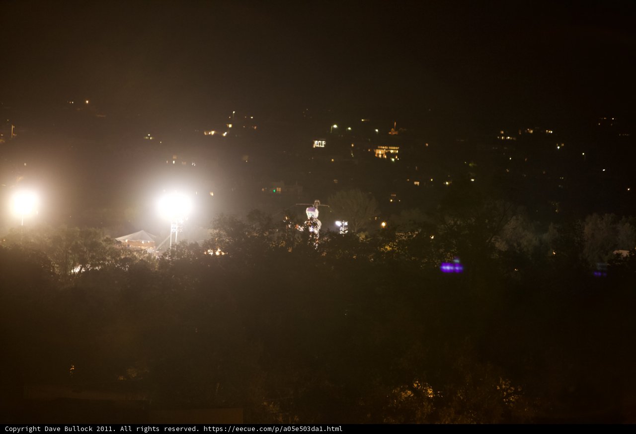 Flare and Lights at Stadium
