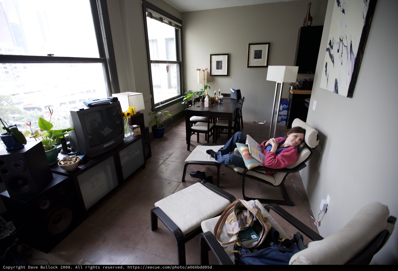 Relaxing Evening in a City High-Rise Apartment