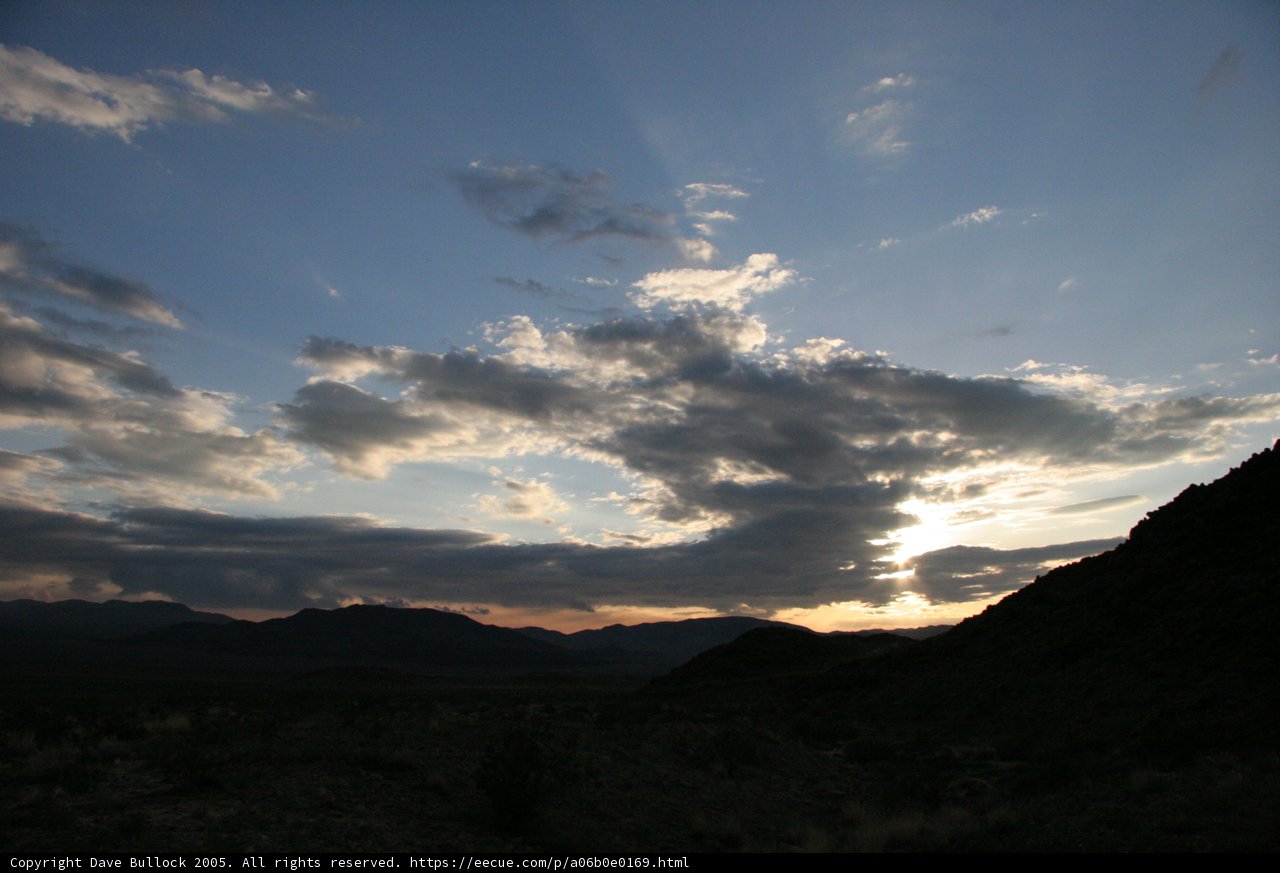 Majestic Sunset over the Desert Mountains