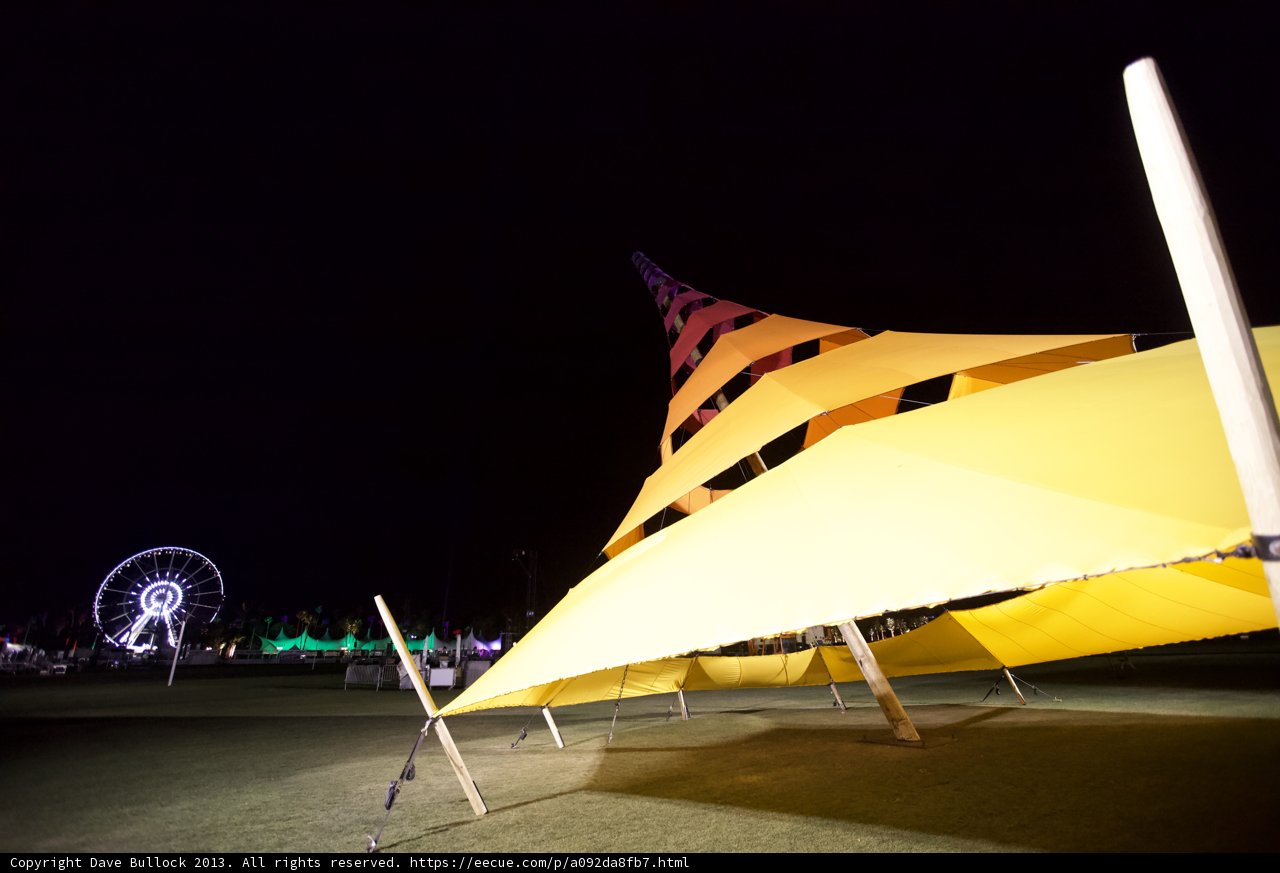Yellow Tent and Ferris Wheel