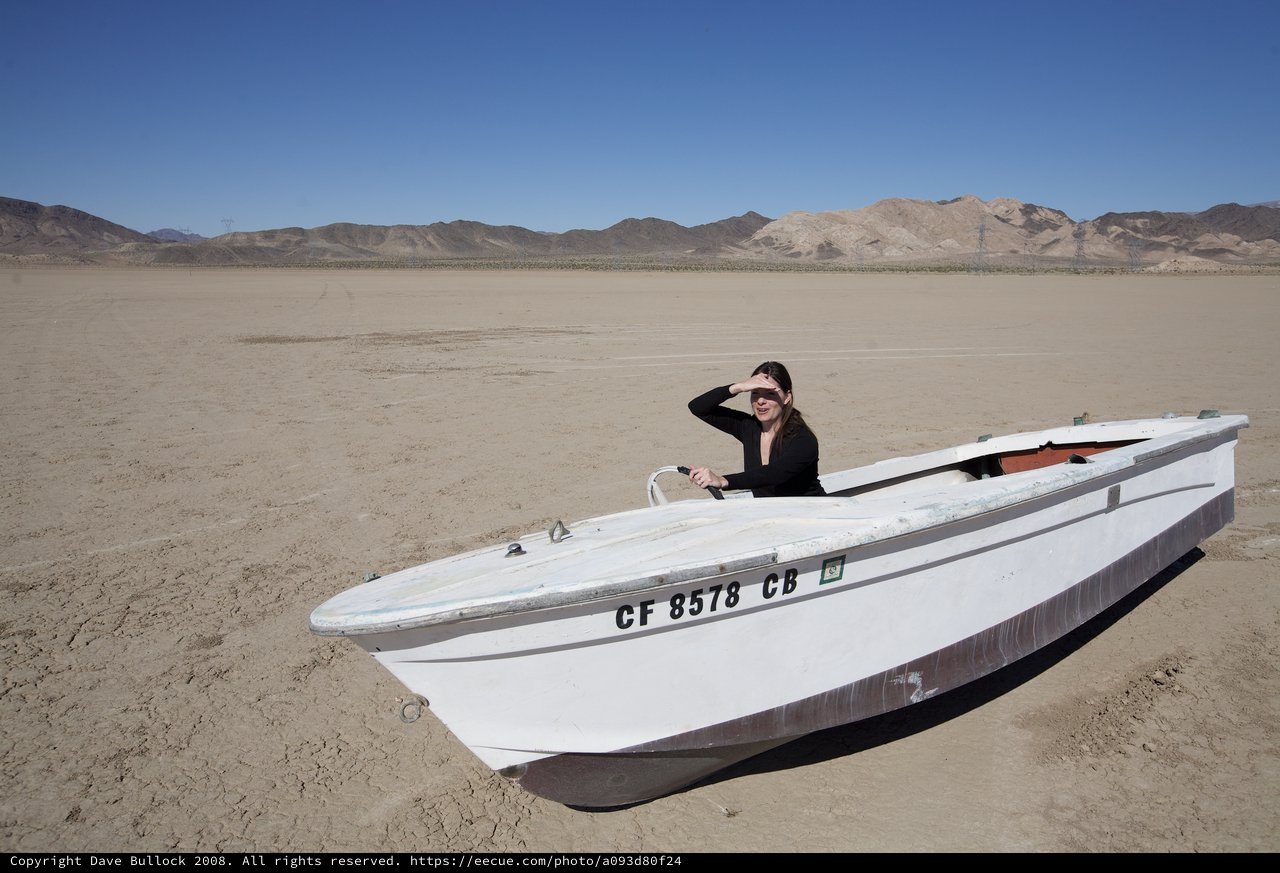 Lost at Sea: Boat Stranded in Desert Wasteland