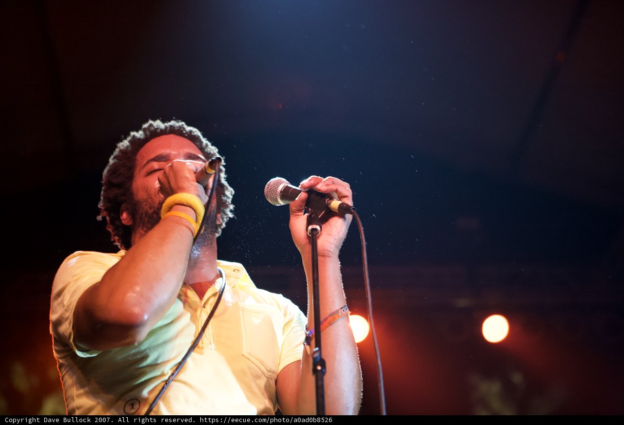 A Man Electrifies the Crowd with his Voice