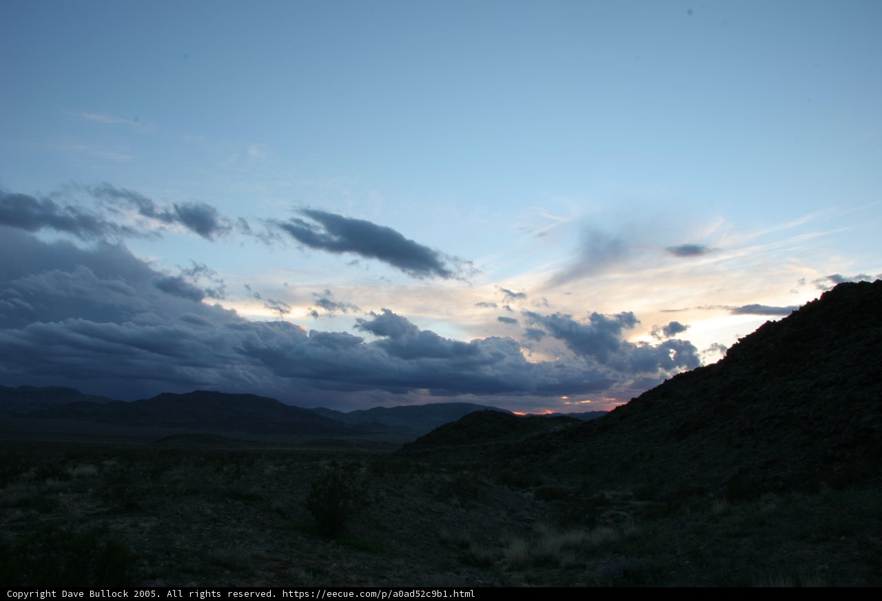 Desert Sunset with Dramatic Clouds