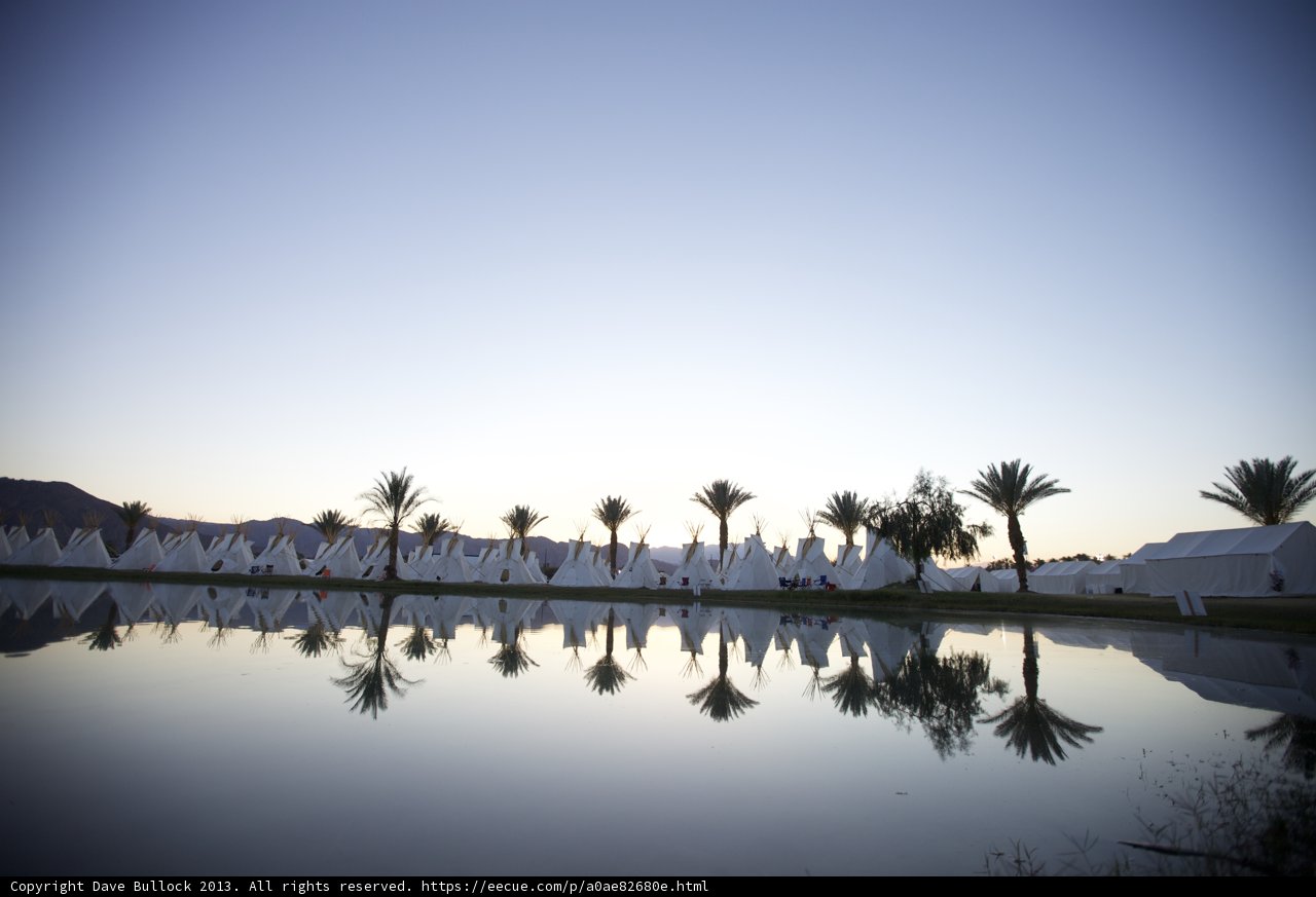 Sunset Tents on the Water
