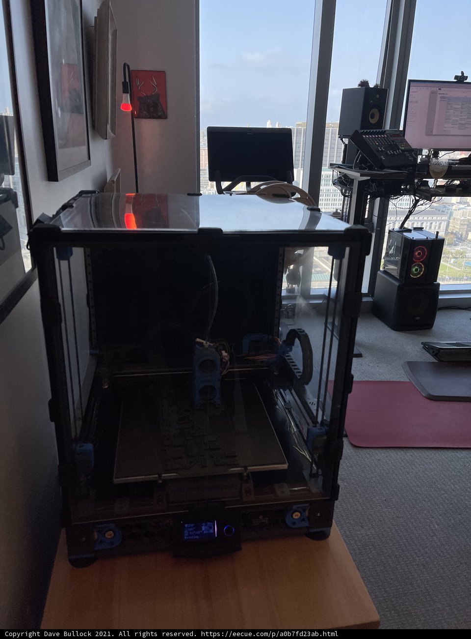 3D Printer on Desk with Scenic View