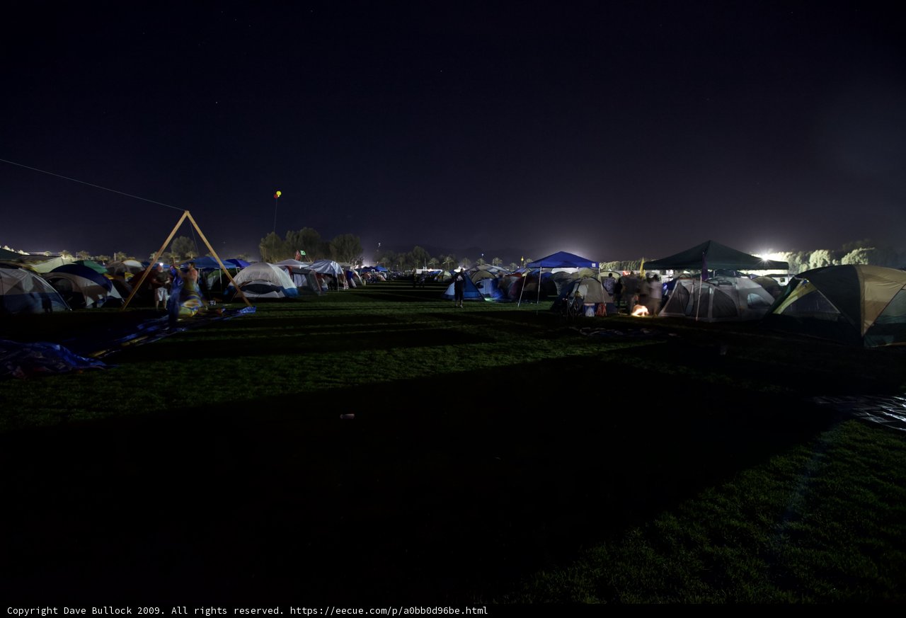 Nighttime Camping with Hundreds of Friends