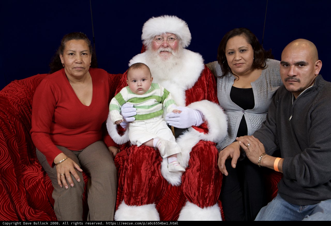 A Festive Family with Santa Claus