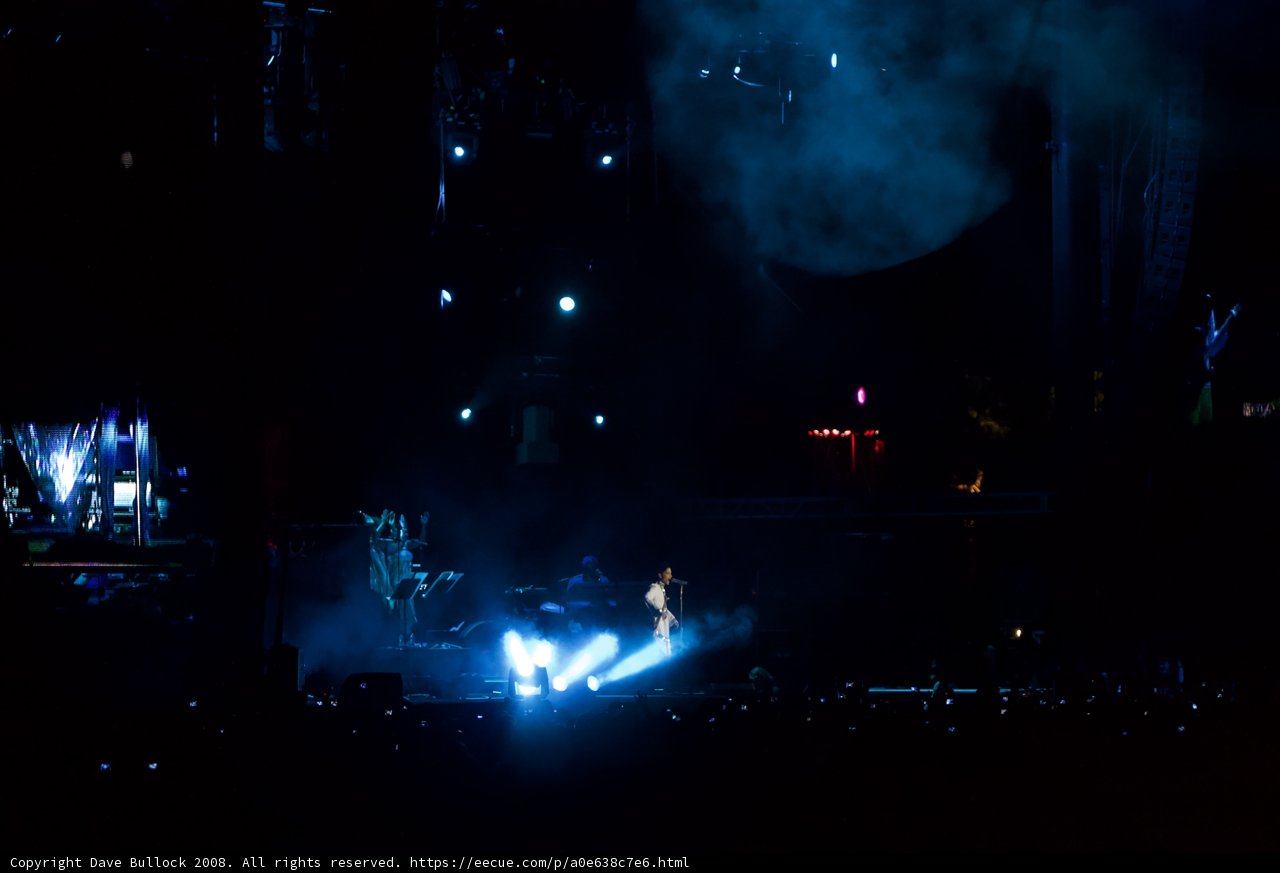 Rocking the Stage with Smoke and Spotlight