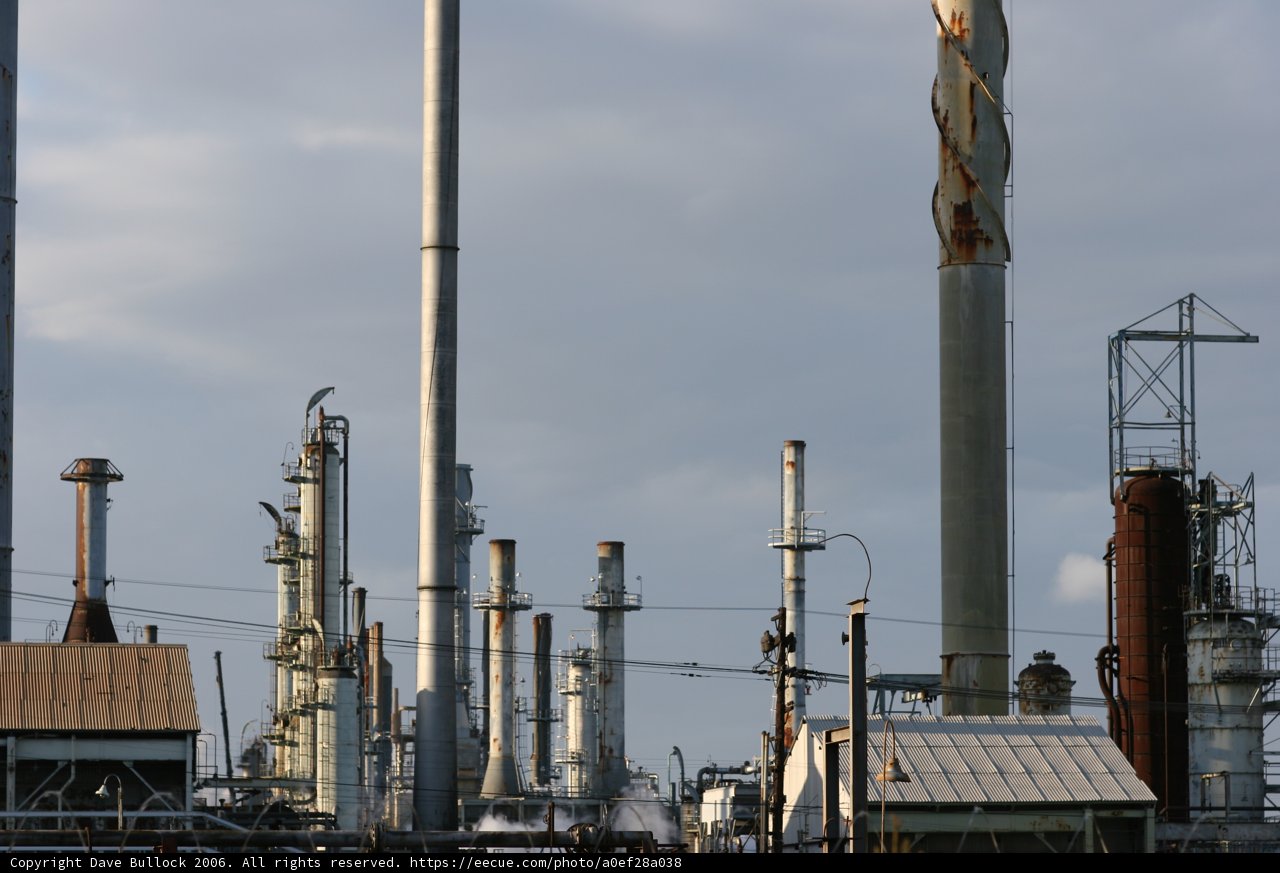 Overcast View of Industrial Architecture