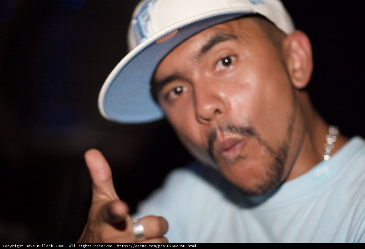 DJ Craze rocks a stylish baseball cap