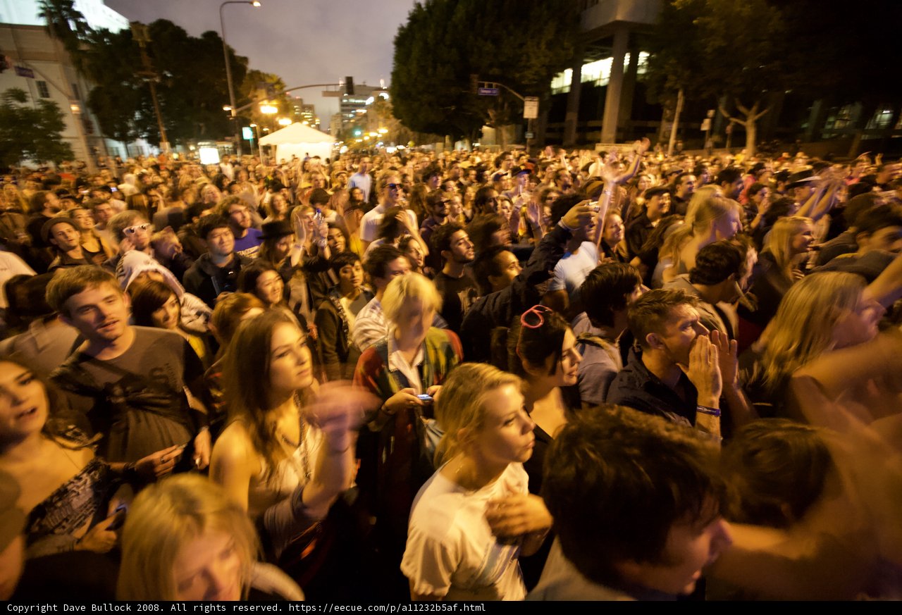 A Vibrant Street Corner Gathering