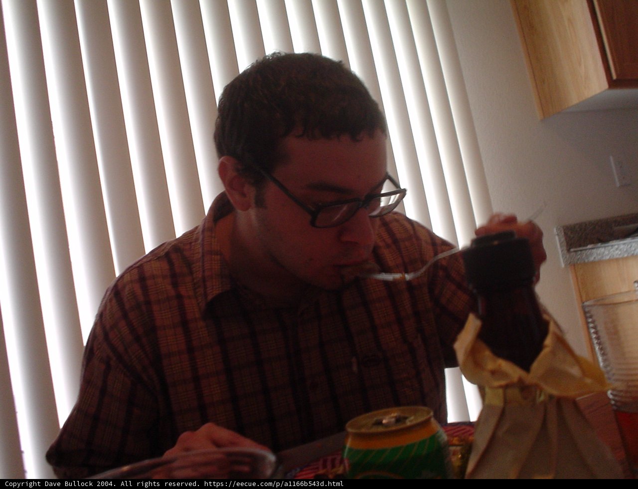 Man Enjoying a Snack