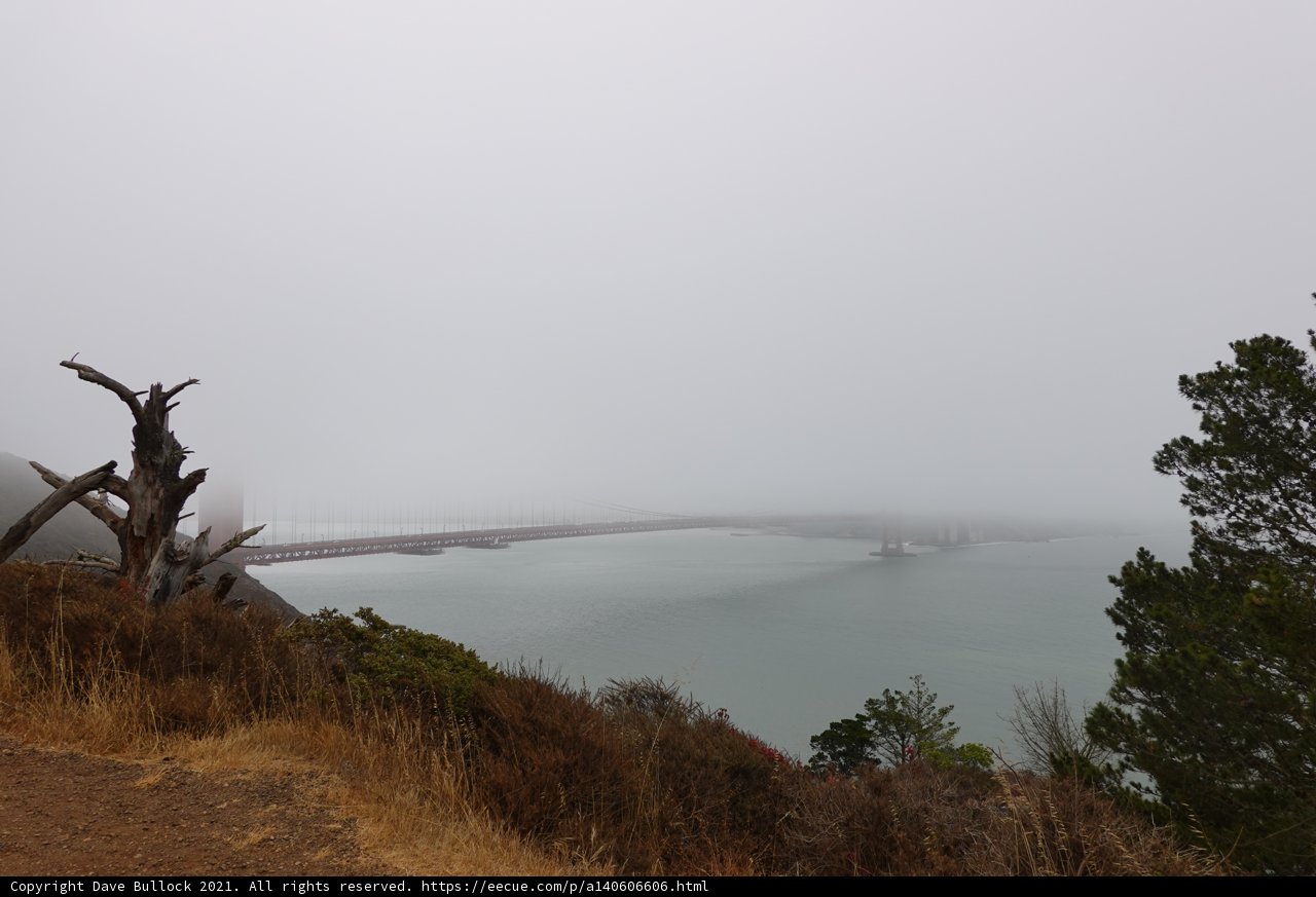 Golden Gate Bridge Peeking Through the Haze