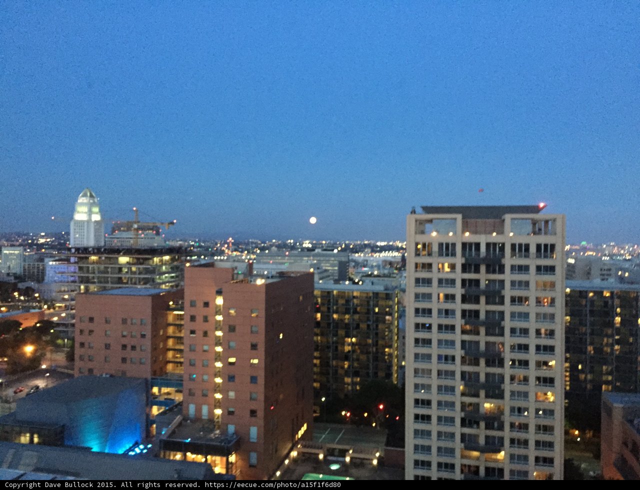 DTLA Twilight Moonrise