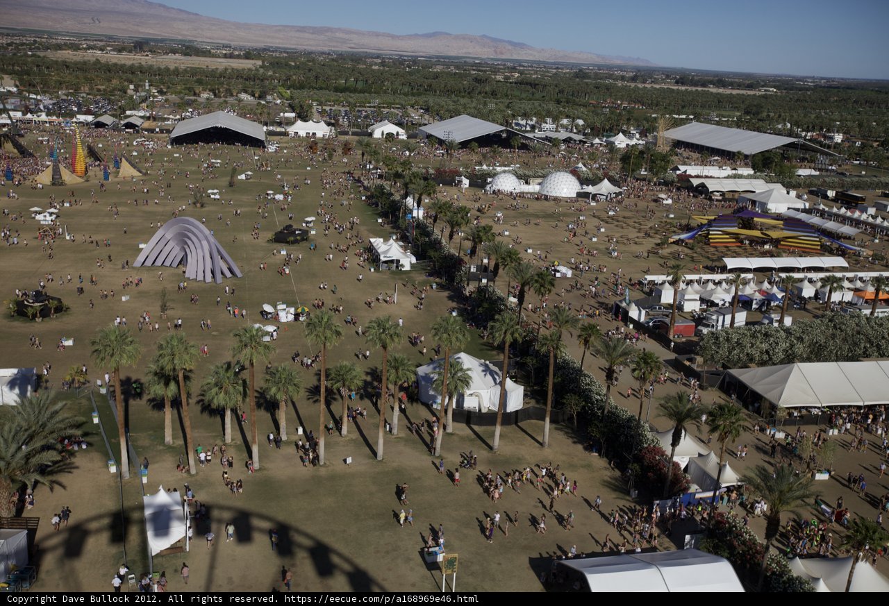 Aerial View of Coachella Music Festival