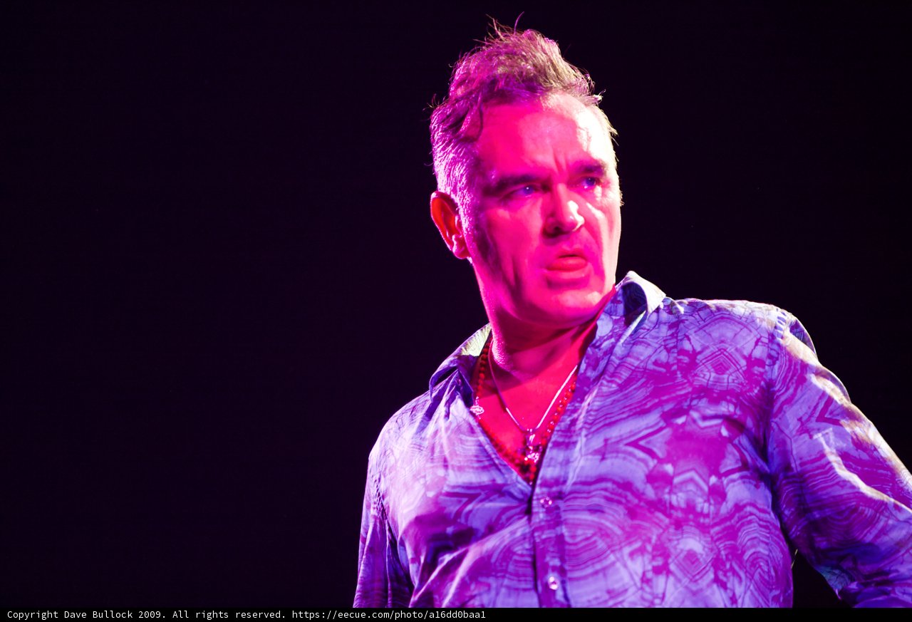 Morrissey Rocks Coachella in Purple