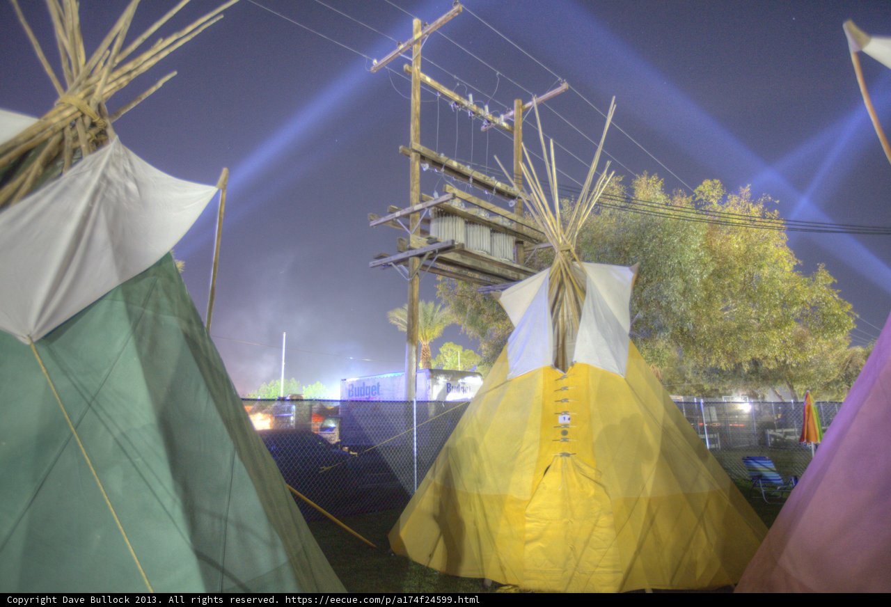 Colorful Tents Under the Stars