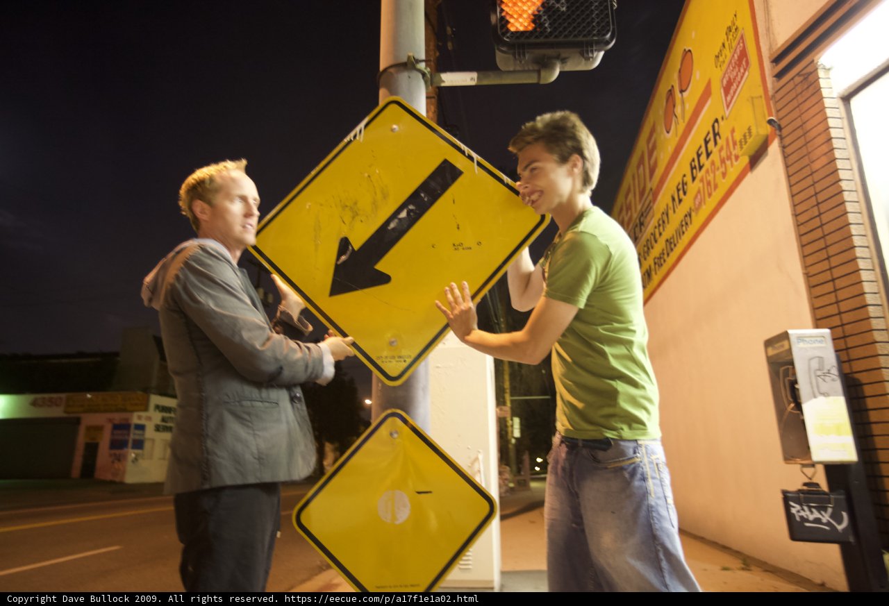 Two Men and a Sign