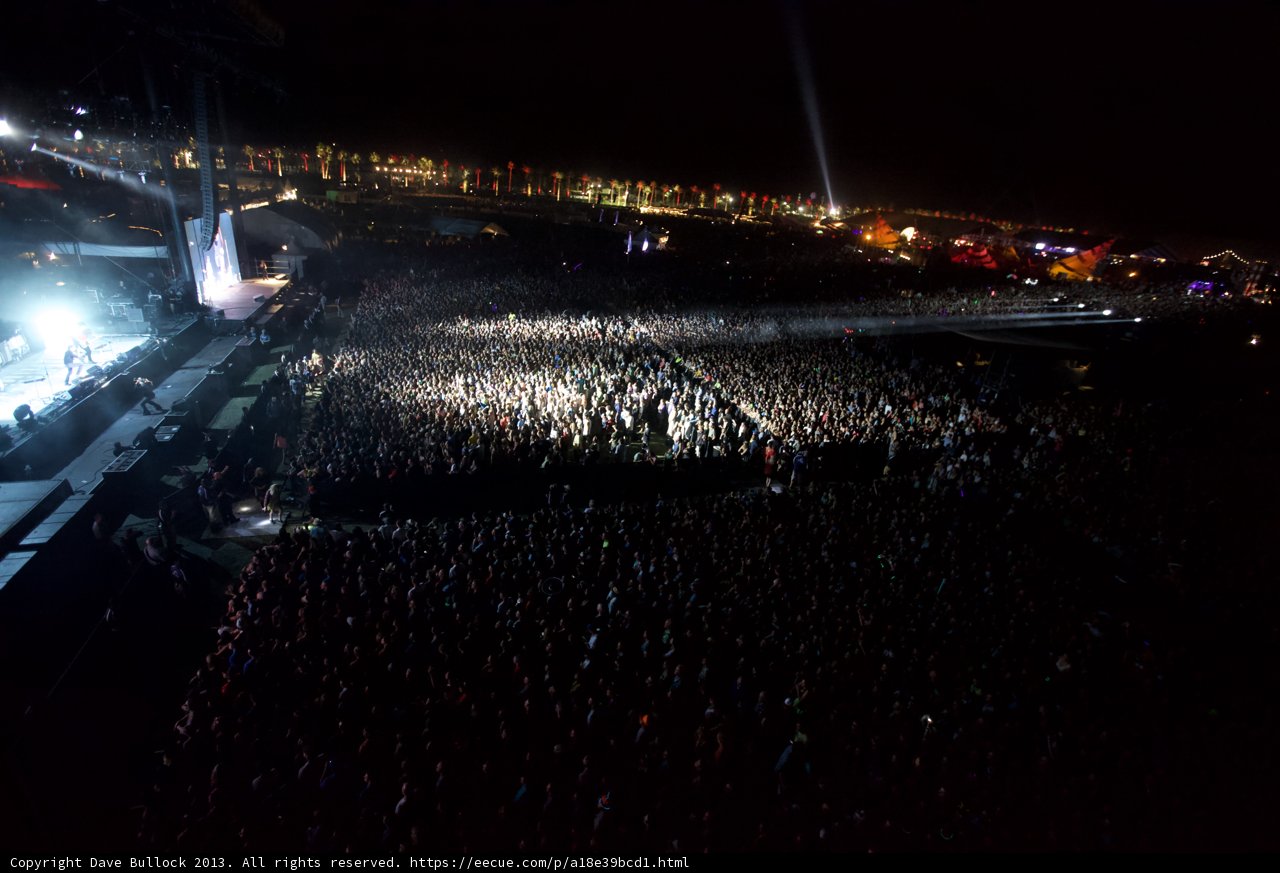 Illuminated Crowd at Coachella Concert