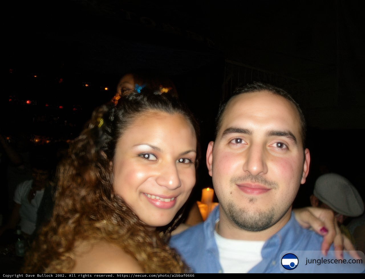 Night club selfie with photobomber
