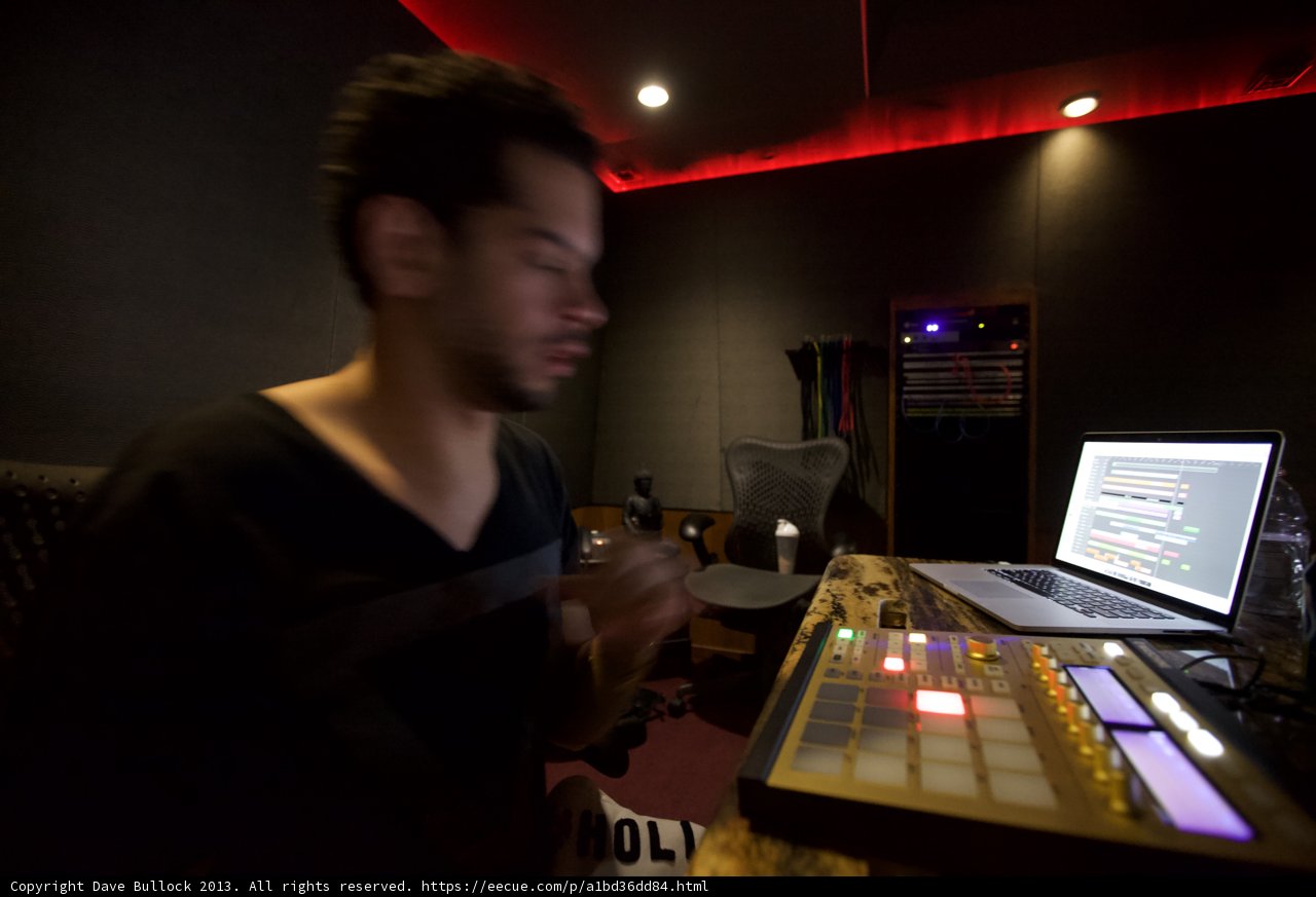 Studio Session with Laptop