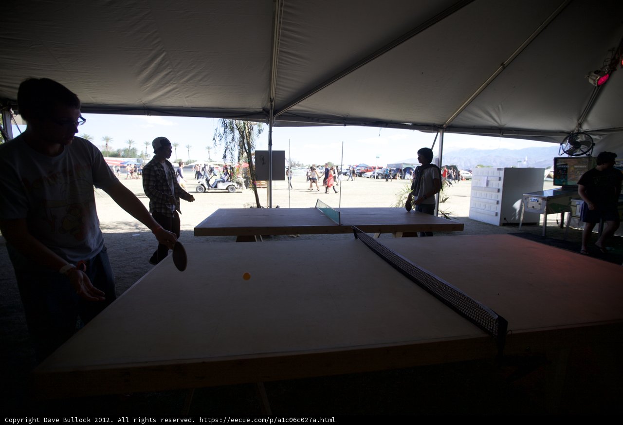 Ping Pong in the Coachella Tent