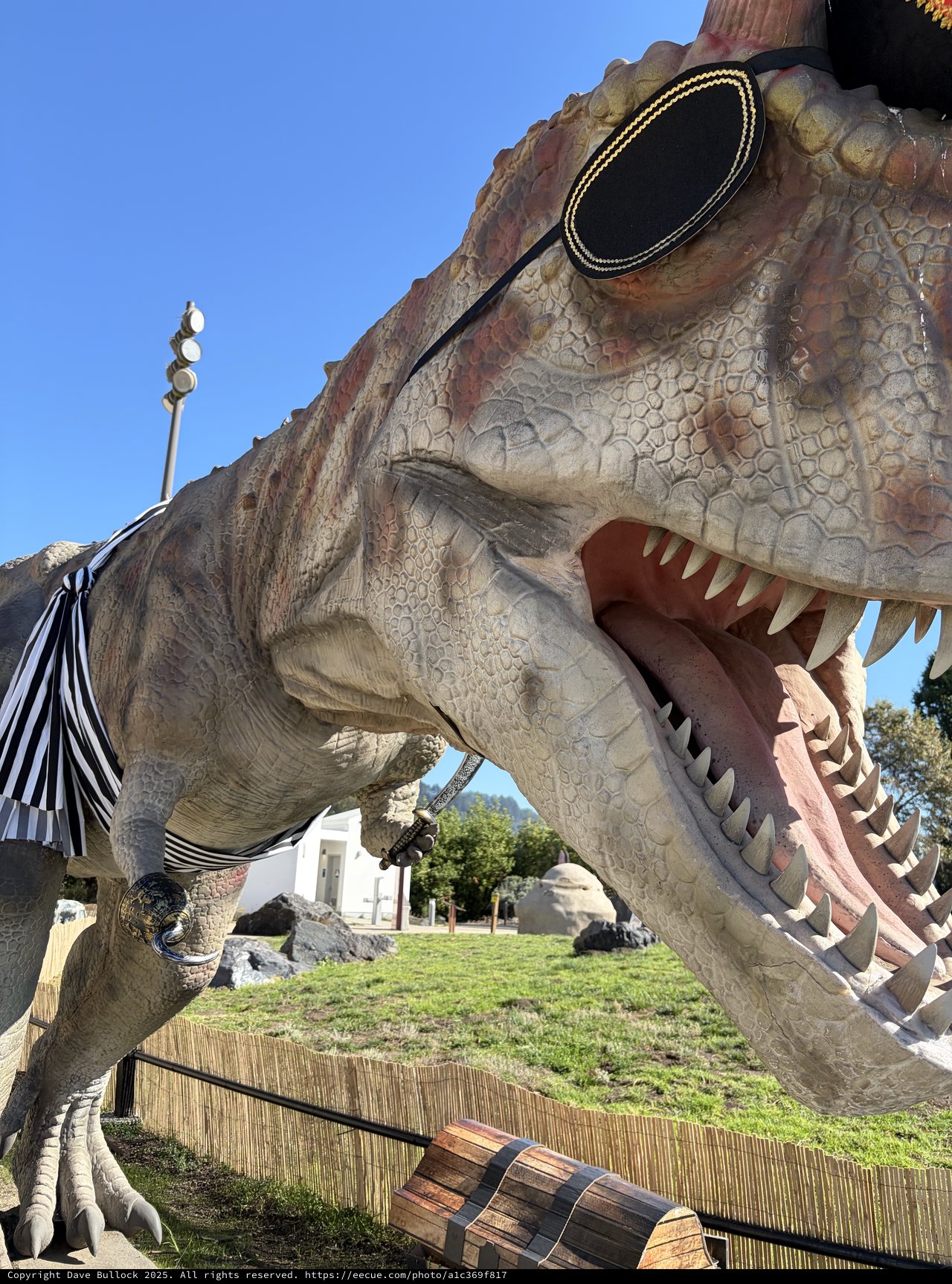Giant Prehistoric Crocodile Sculpture at Roadside Attraction
