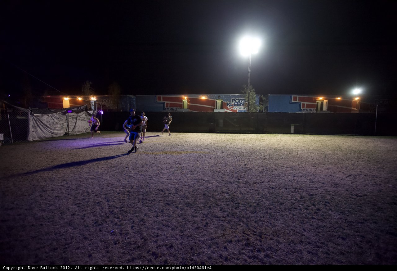 Nighttime Soccer Match