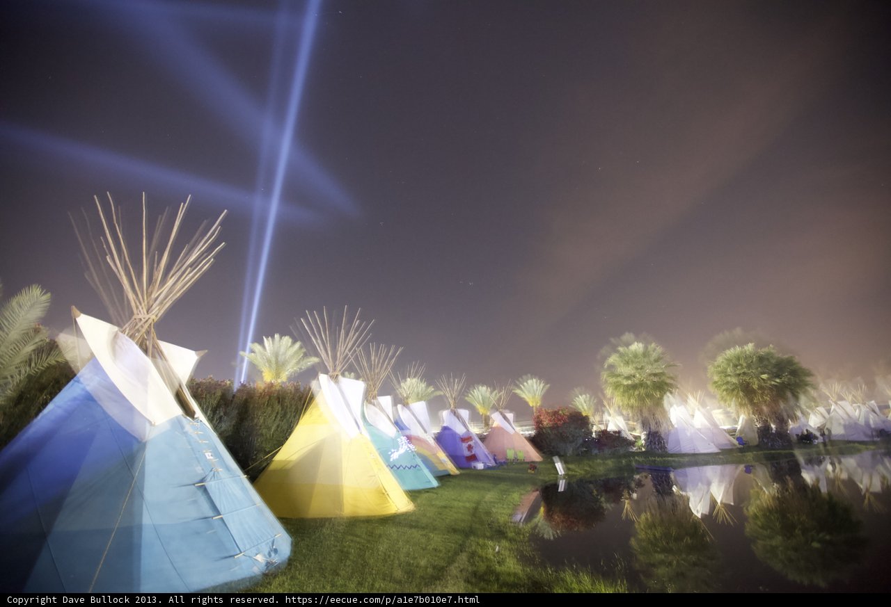 Teepee Village under the California Night Sky