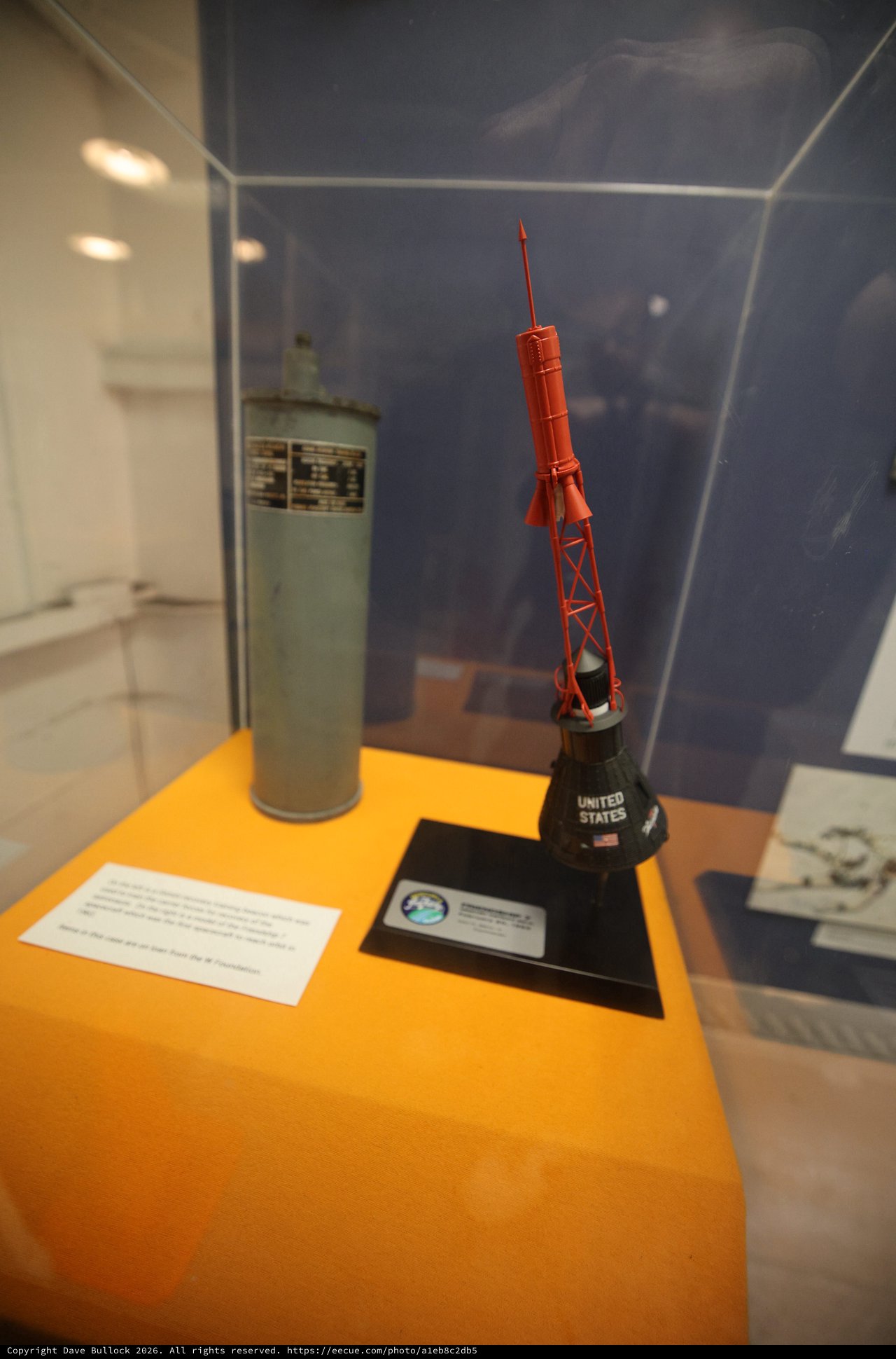 Mercury-Redstone Rocket Model Display at USS Hornet Museum