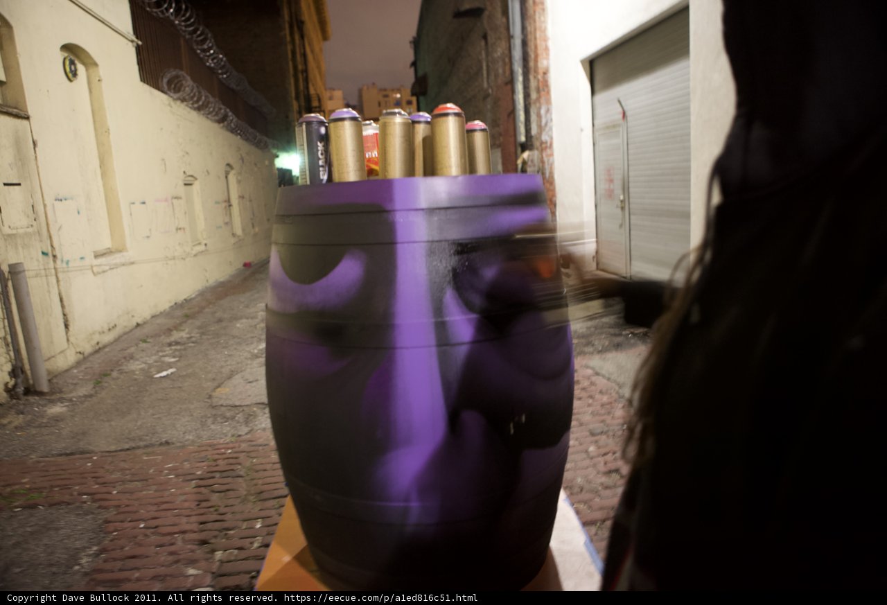 Colorful Bottles in Purple Barrel