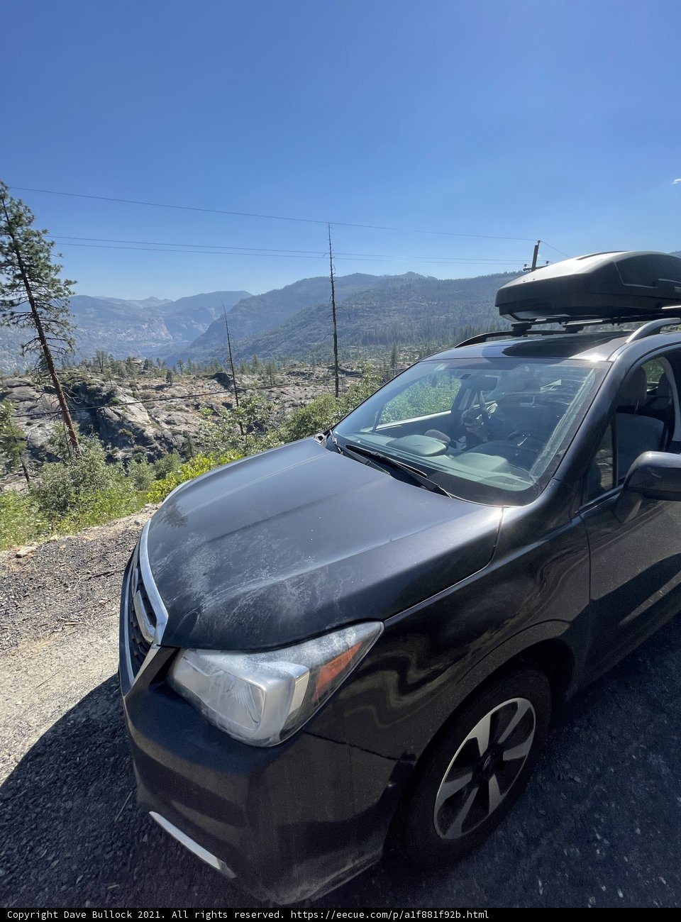 Driving into Yosemite