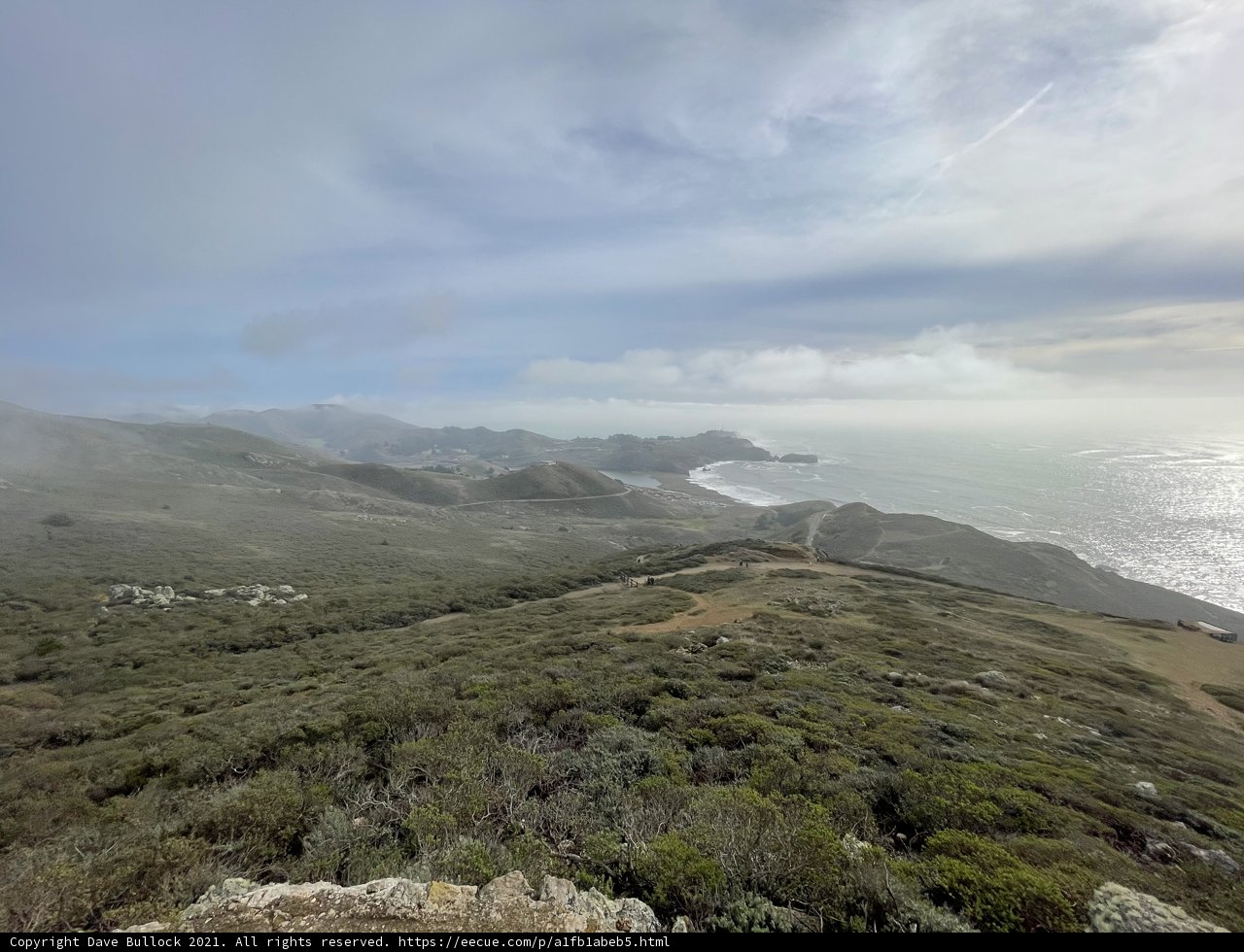 Majestic View of the Ocean from the Hill in Marin Headlands