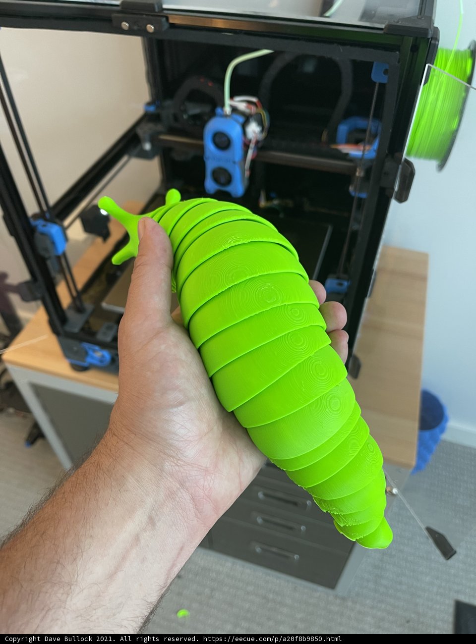 Green 3D Printed Object