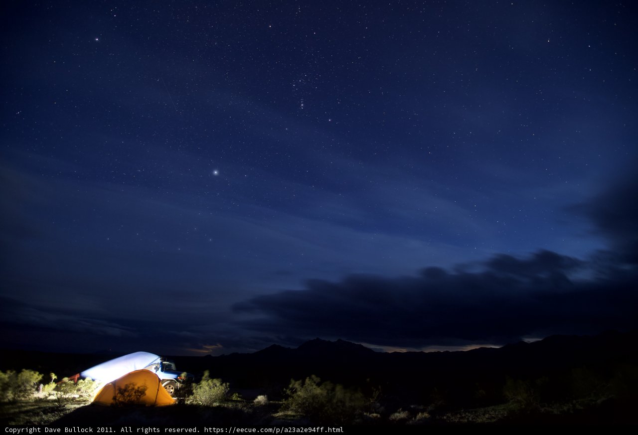 Mountain Tent under a Starry Sky