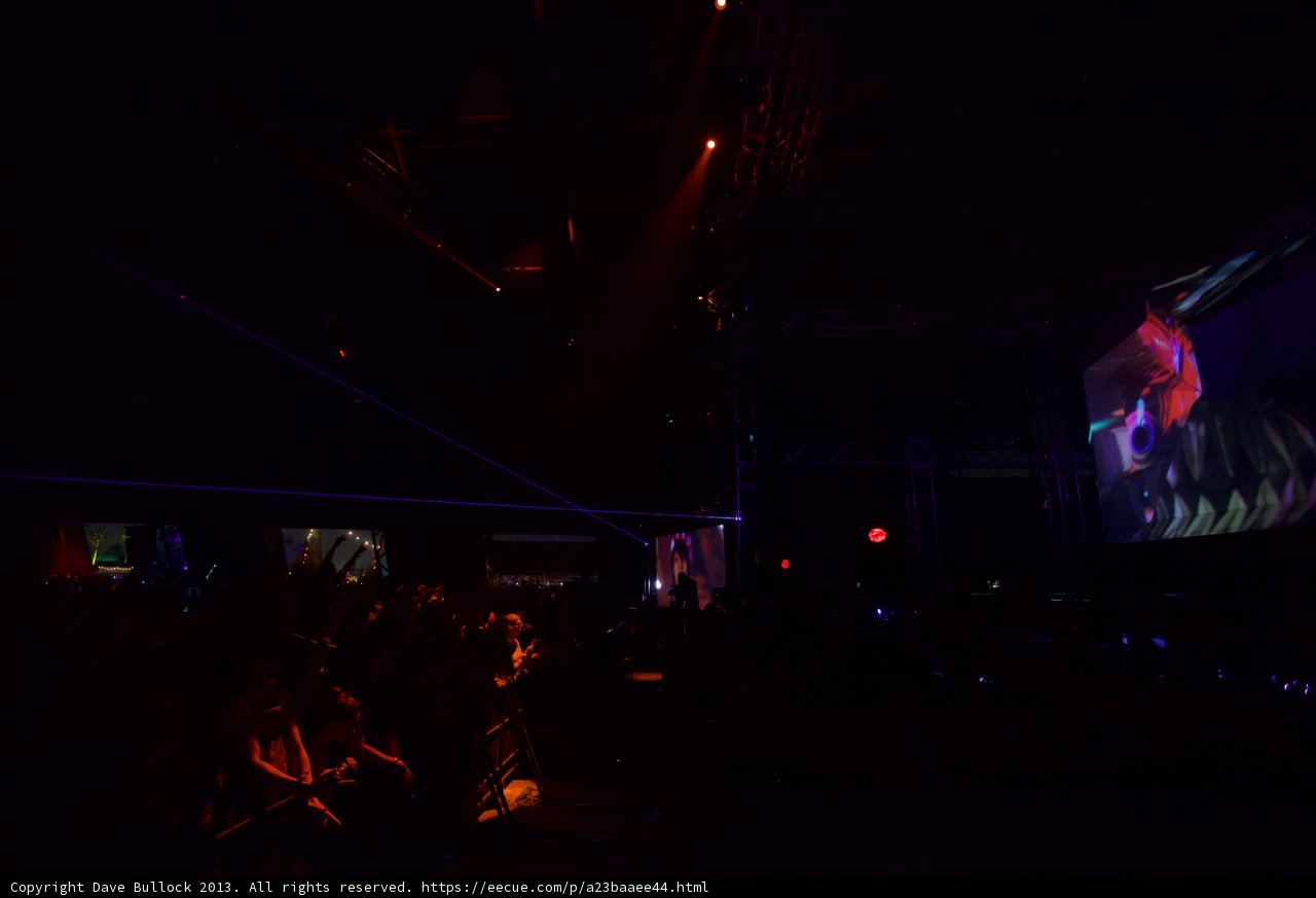 Electric Crowd Gathers for Concert Footage
