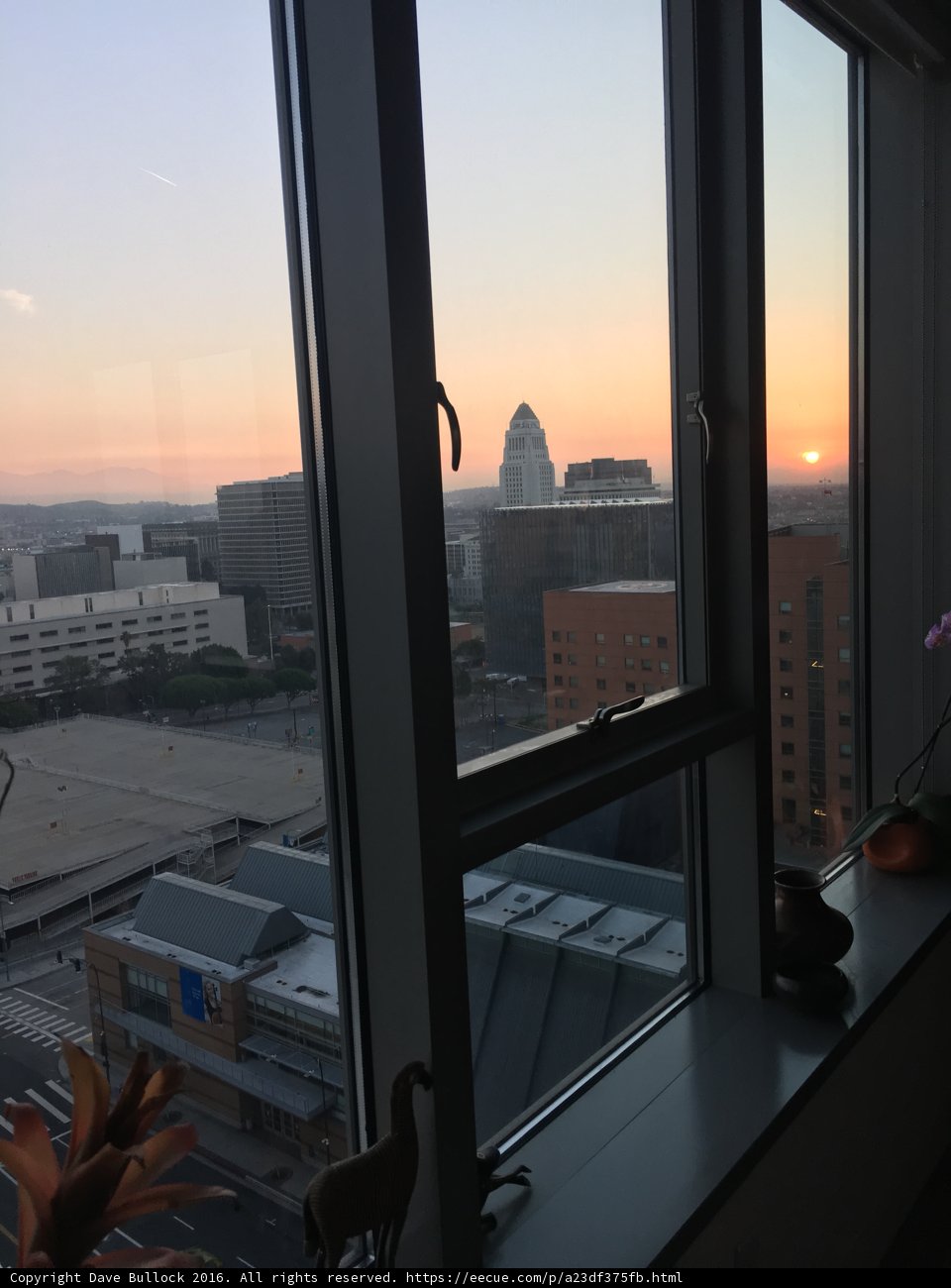 Urban Sunset from an Office Window
