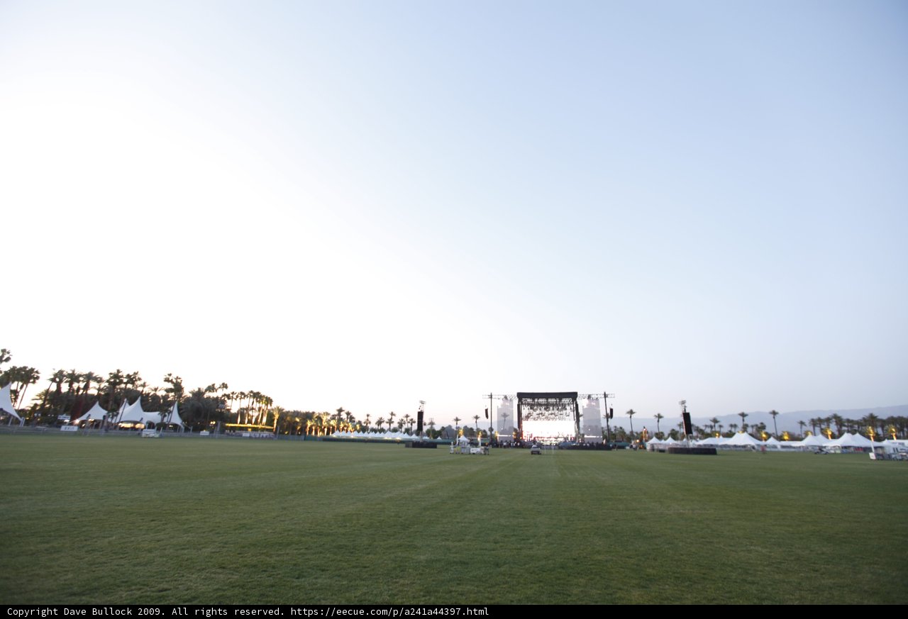 Stage in the Middle of a Grassy Field at Coachella 2009