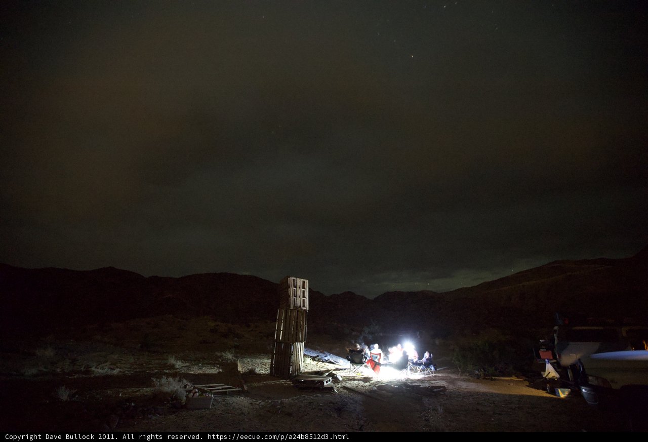 Desert Camping at Night