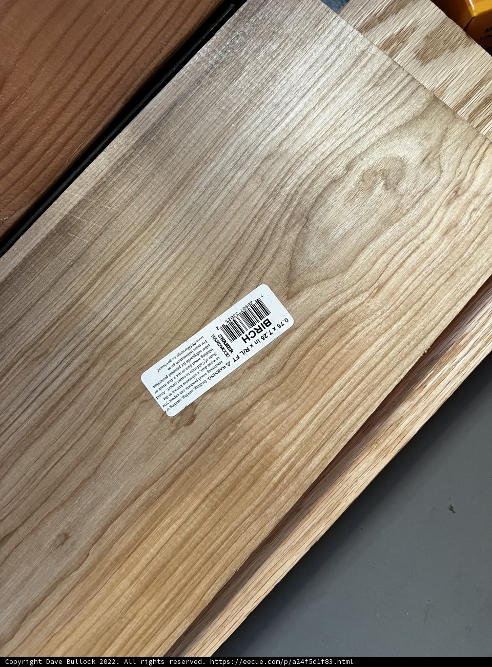 Labelled Wood Piece