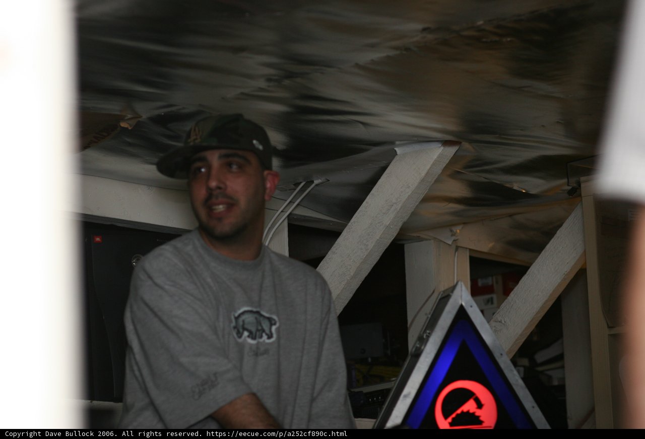 Man in Triangle Baseball Cap