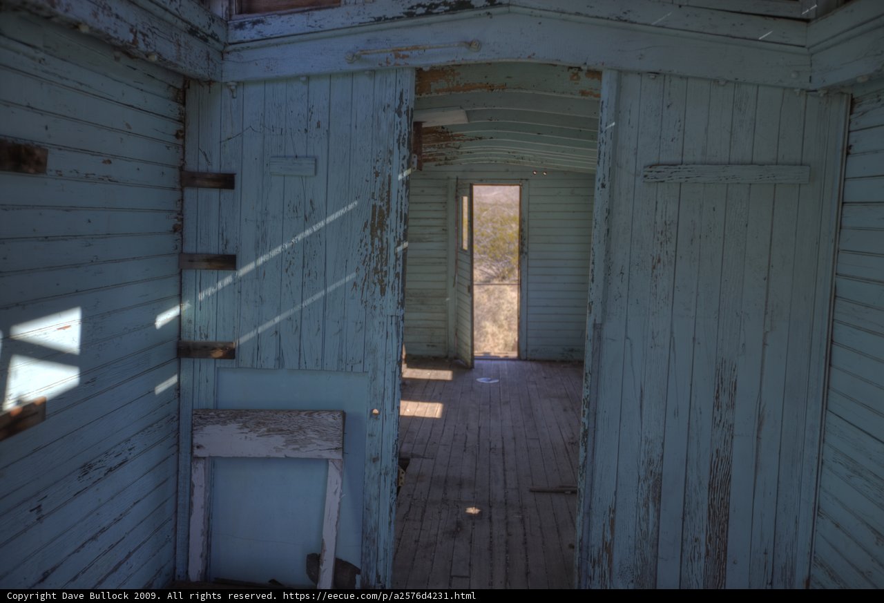 Inside a Train Car with Open Door