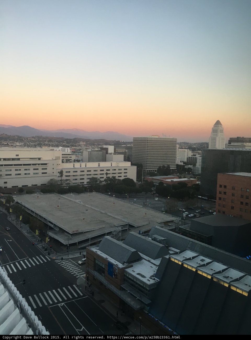 DTLA View City Hall Sunset