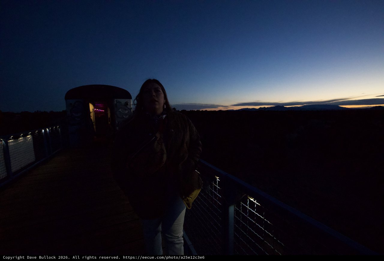 Twilight Moment at Outdoor Concert Venue Railing
