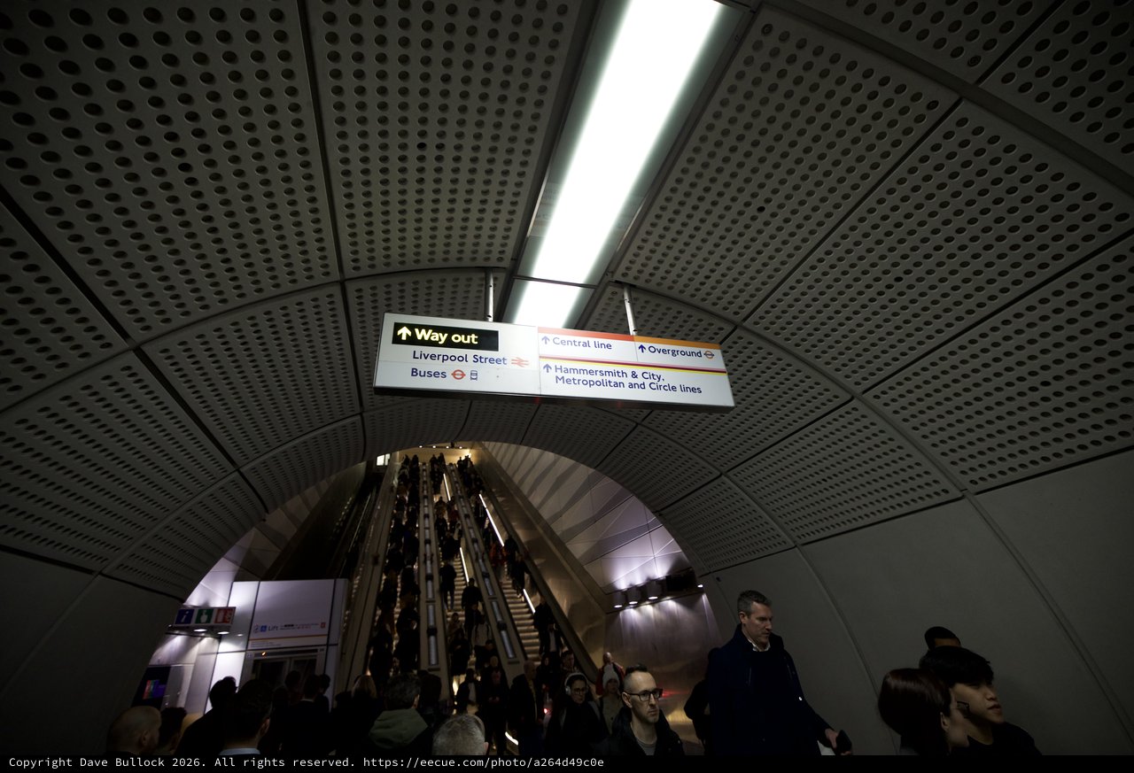 Rush Hour Commuters at London Underground Station