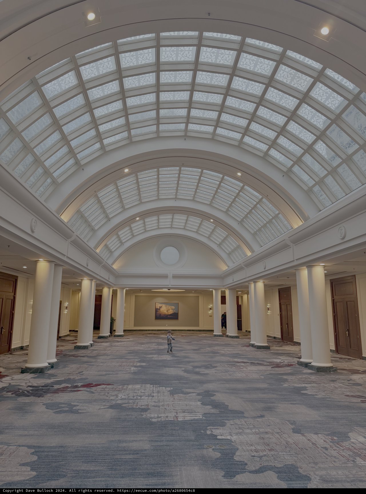 Grand Hotel Lobby with Spectacular Glass Ceiling